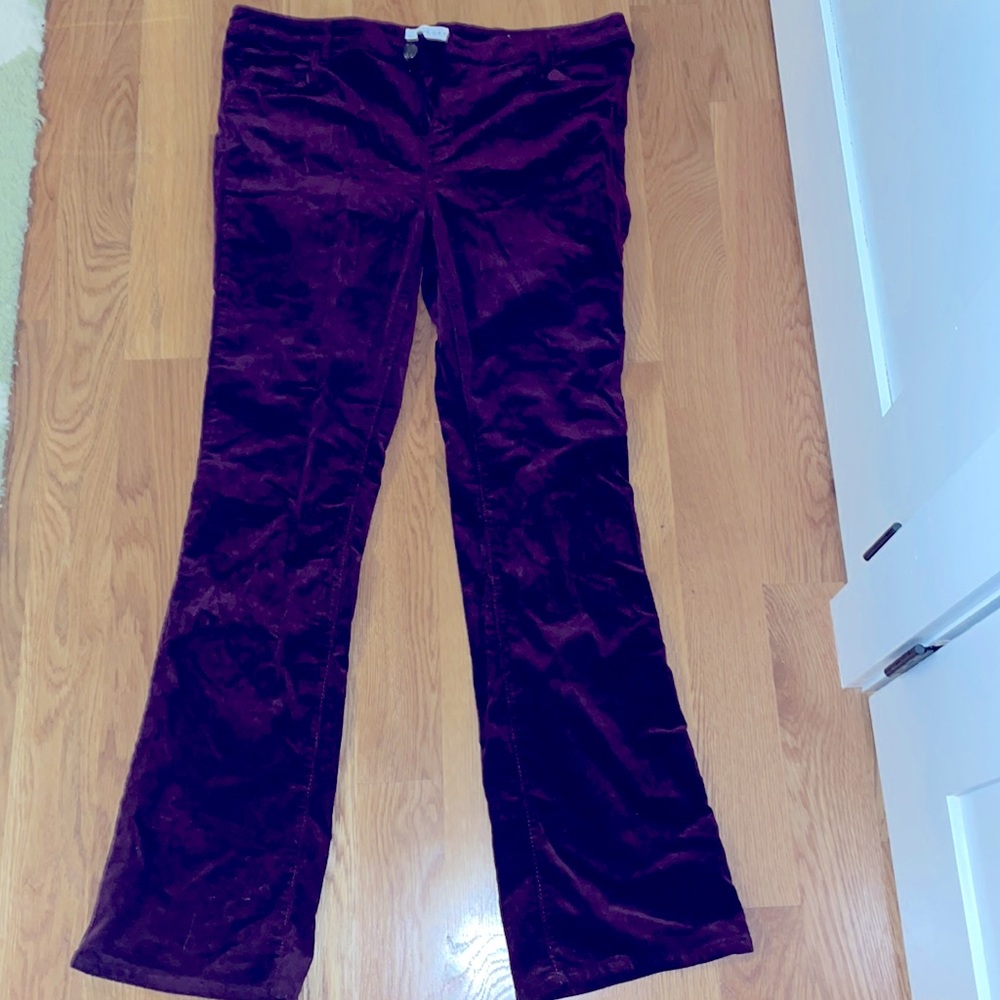Luxurious maroon boot cut cords by loft